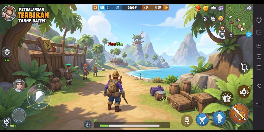 Gameplay menarik dalam dunia terbuka 666F dengan petualangan seru.