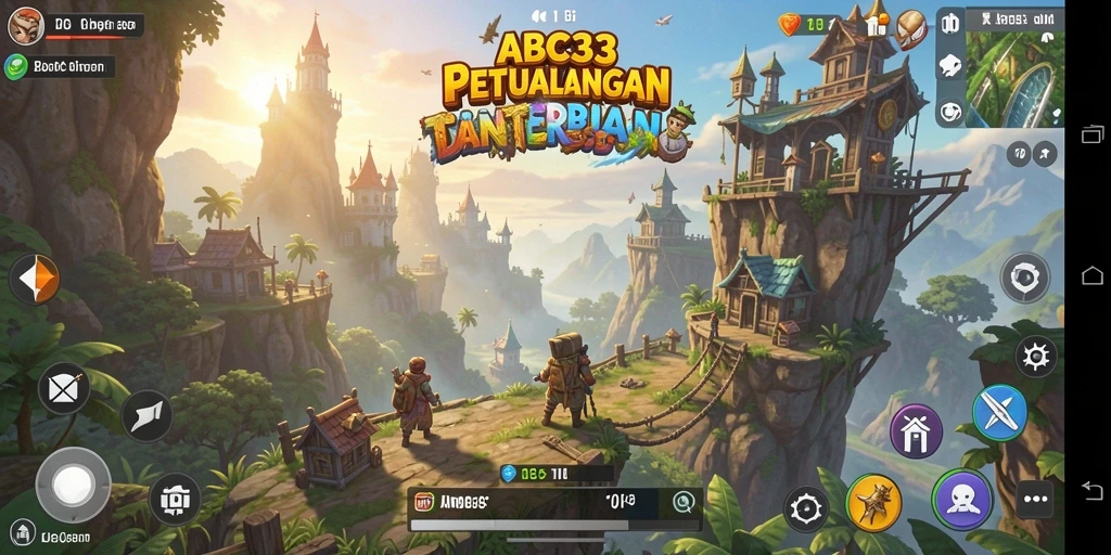 Screenshot gameplay Open World dengan pemandangan yang menakjubkan.