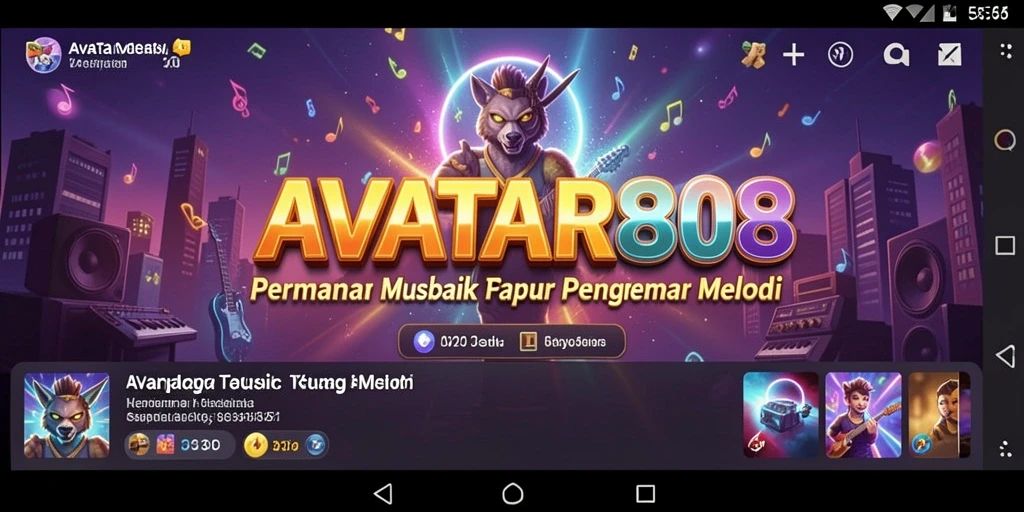 Screenshot gameplay <strong>AVATAR808</strong> menunjukkan interaksi yang menyenangkan dengan musik.