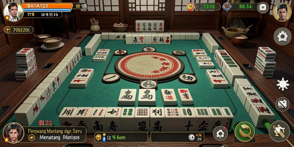 Screenshot BATA123 menunjukkan antarmuka permainan Mahjong yang menarik dan menantang.