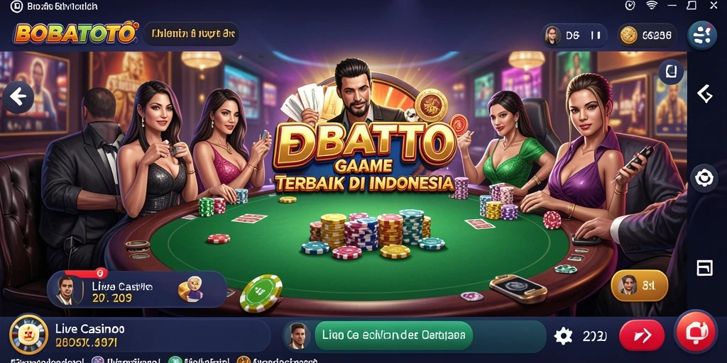 Tampilan antarmuka BOBATOTO yang menarik saat bermain Live Casino.