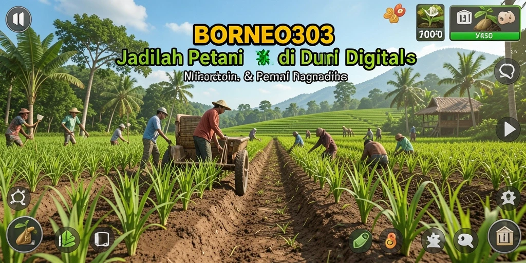 Gameplay seru BORNEO303 saat mengelola lahan pertanian.