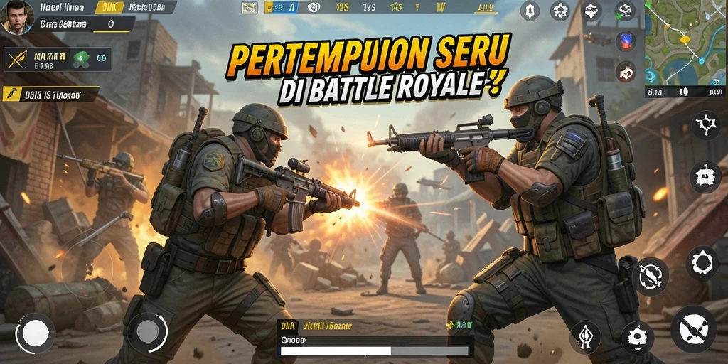 Gameplay seru DKK dalam aksi Battle Royale.