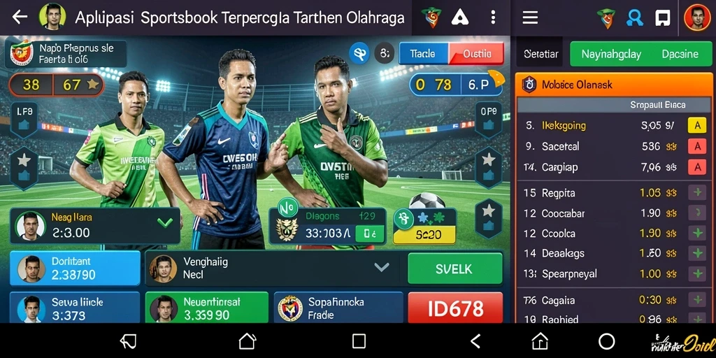 Screenshot ID678 menampilkan fitur taruhan olahraga yang menarik.