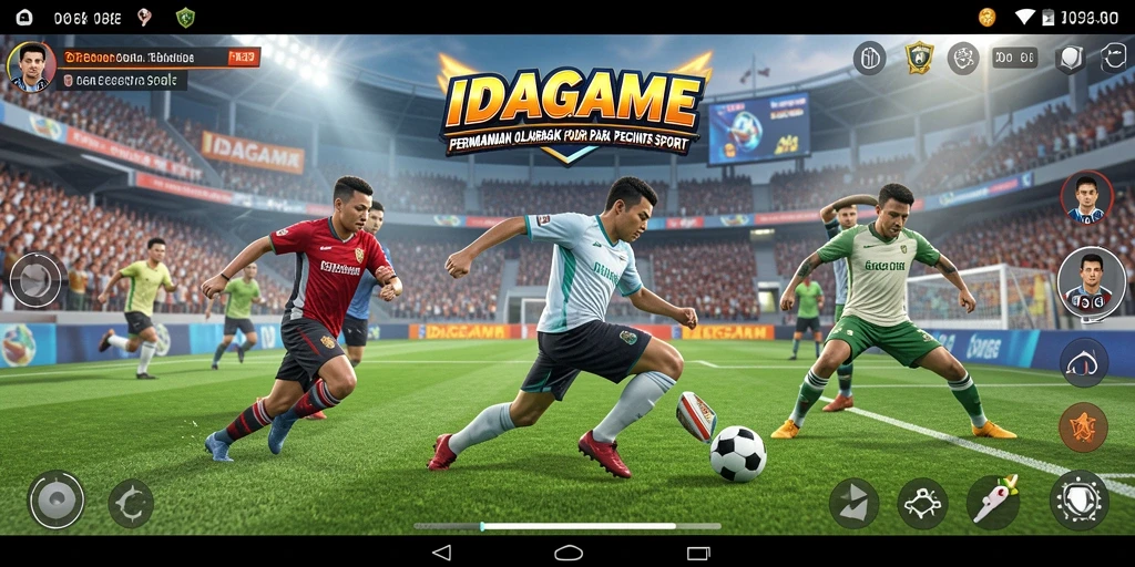 Tampilan menarik dari gameplay olahraga dalam IDAGAME.