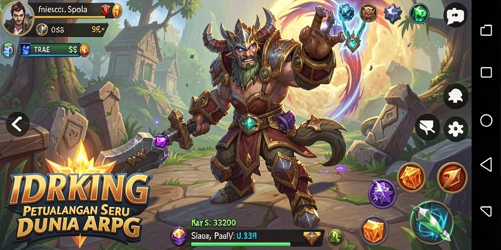 Tampilan gameplay menegangkan dan seru di IDRKING.