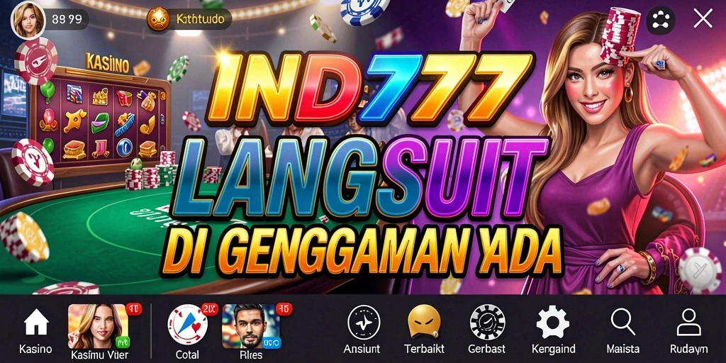 Tampilan gameplay langsung yang menegangkan dan interaktif dari IND777.