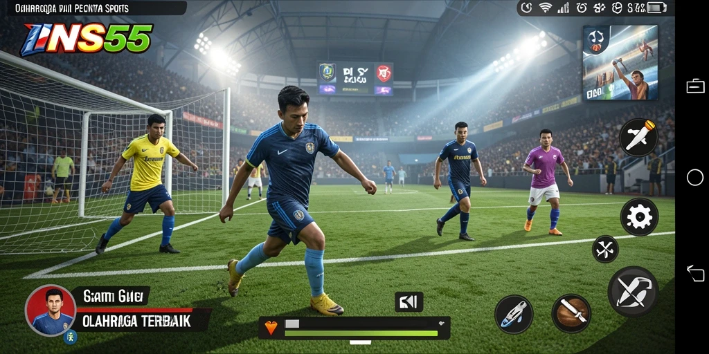Gameplay seru dalam game olahraga yang penuh aksi dan tantangan.