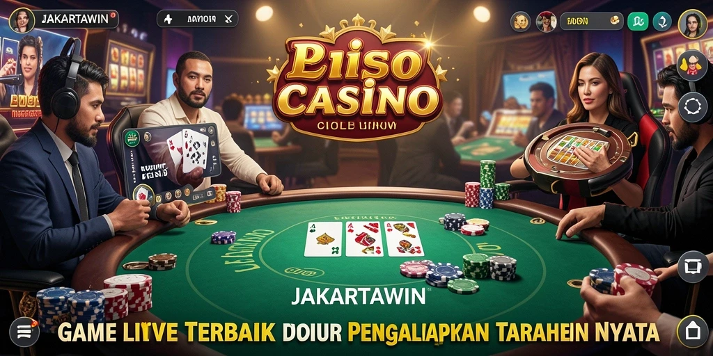 Tampilan gameplay Live Casino di JAKARTAWIN dengan dealer langsung.