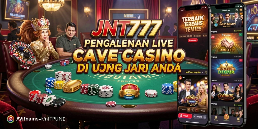 Screenshot JNT777 menampilkan dealer langsung dalam aksi permainan kasino.