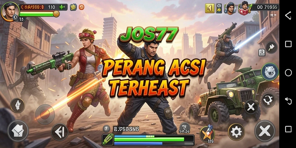 Screenshot gameplay <strong>JOS77</strong> menunjukkan aksi pertempuran yang mendebarkan.