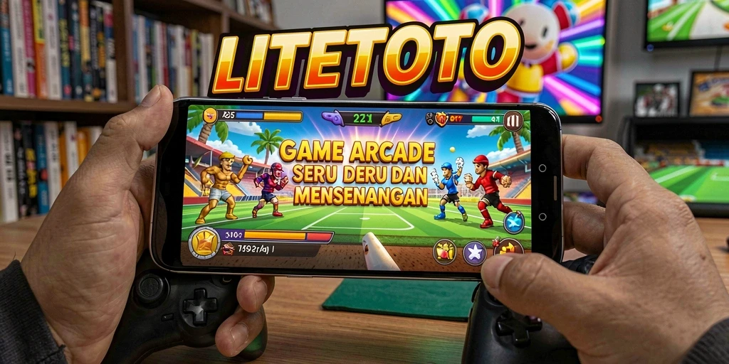 Gameplay LITETOTO dengan grafis warna-warni yang menarik.