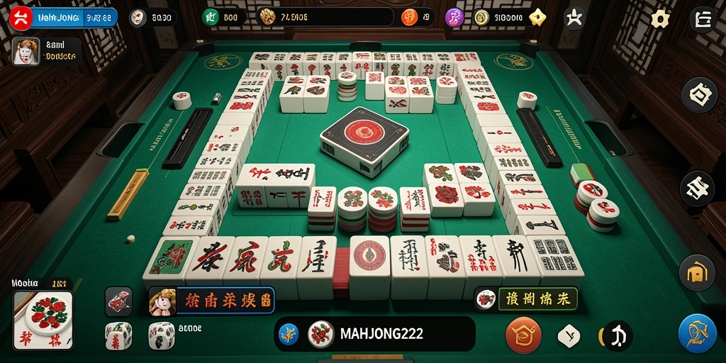 Tampilan antarmuka aplikasi MAHJONG222 yang sederhana dan intuitif.