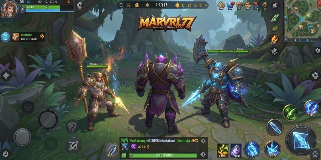 Tangkapan layar menampilkan aksi seru dalam permainan ARPG MARVRL77.