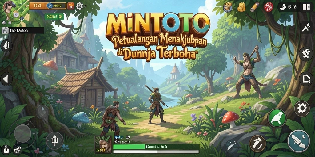 Tangkapan layar MINTOTO menampilkan petualangan seru di dunia Open World.