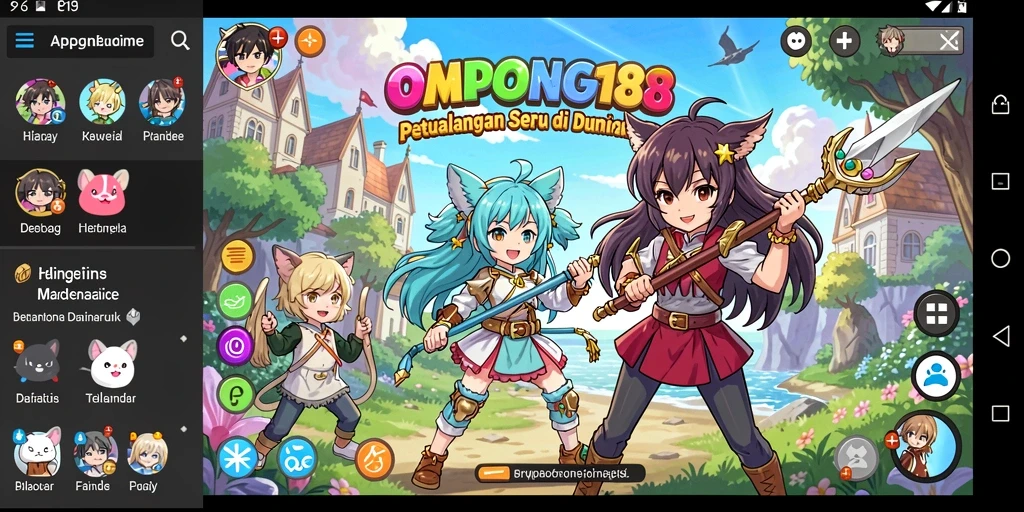 Tampilan screenshot OMPONG188 menampilkan aksi seru dalam dunia Anime.