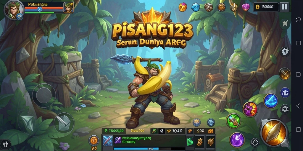 Tampilan gameplay PISANG123 yang penuh aksi dan petualangan menarik.