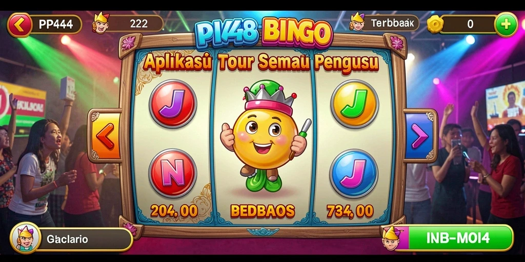 Gameplay seru dalam PP444 dengan suasana Bingo yang menyenangkan.