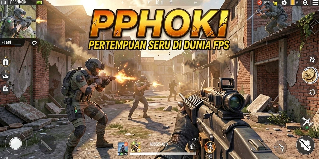 Tampilan seru gameplay PPHOKI dengan aksi tembak-menembak.
