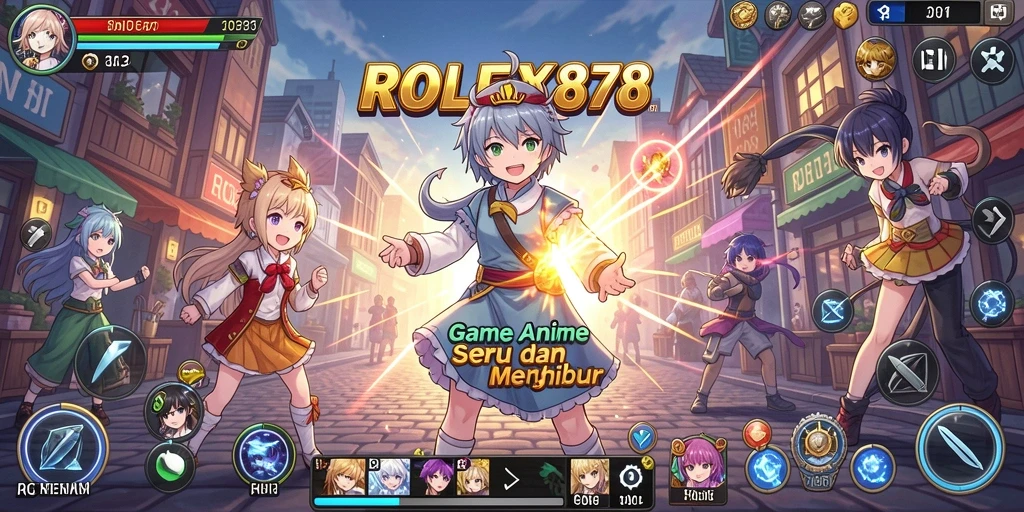 Tampilan screenshot ROLEX878 menampilkan pertarungan karakter Anime yang mendebarkan.
