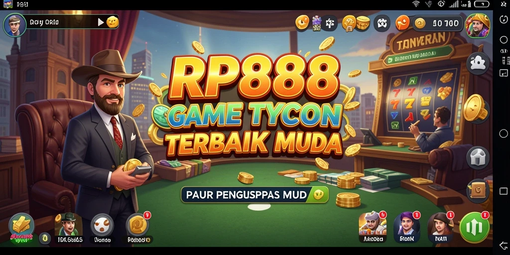 Tampilan gameplay seru dalam RP888 dengan berbagai pilihan bisnis.
