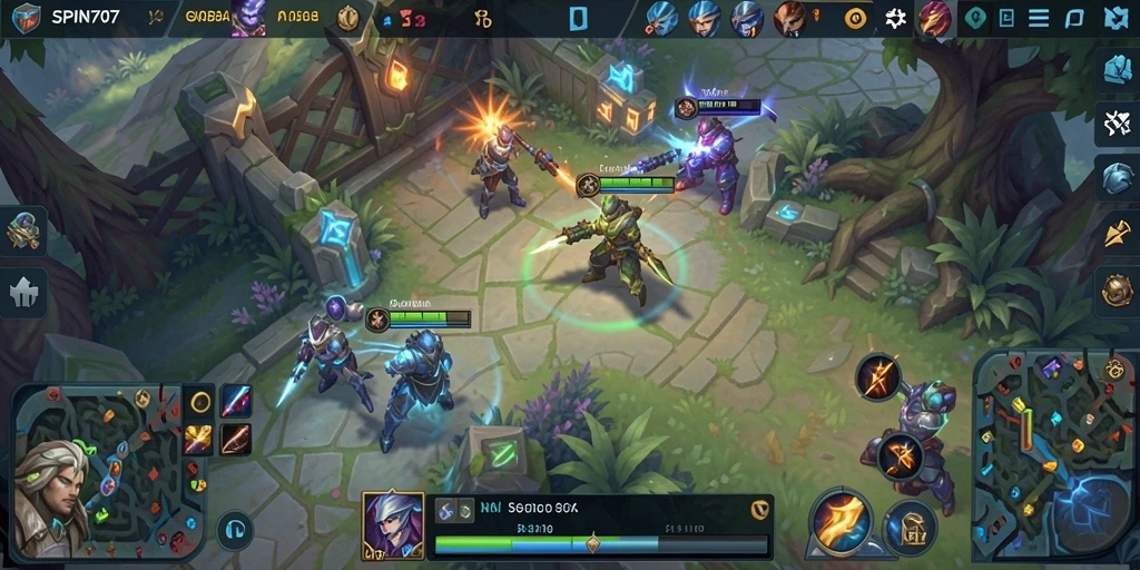 Tampilan gameplay menarik dari SPIN707 dengan aksi para karakter.