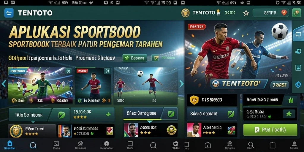 Tampilan interaksi pengguna dalam taruhan olahraga yang menarik.