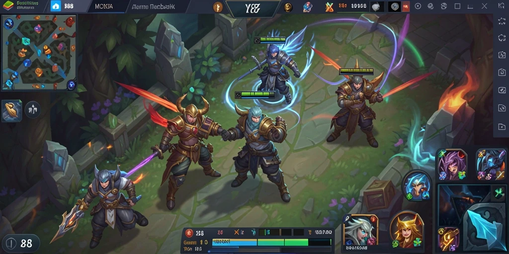 Tampilan gameplay X88 yang mengesankan di arena MOBA.